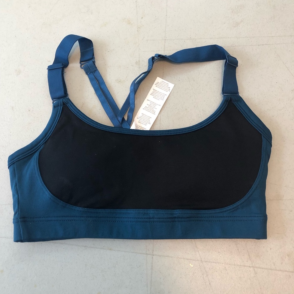 Fabletics Womens Sports Bra Strappy Back Blue Size XS